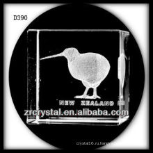 К9 3D лазерное КИВИ птица внутри Кристалл прямоугольник